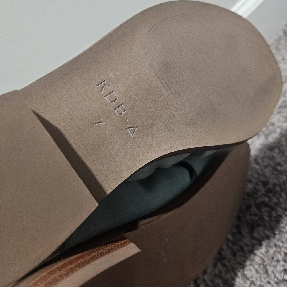 Kelsi Dagger Blue Suede Twist Tide Slide Sandals Size 7 - Picture 8 of 9